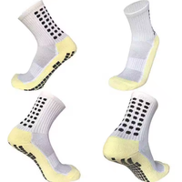 Chaussettes de football antidérapantes respirantes en gros, vêtements de sport, chaussettes de football antidérapantes à design personnalisé