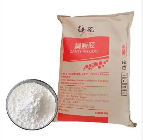 Meihua xanthan gum 80 mesh industrial kualitas tinggi Xanthan Gum grade drlling/zat tambahan makanan