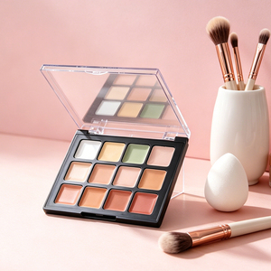 Palette Correctrice <span class=keywords><strong>de</strong></span> Teint <span class=keywords><strong>Orange</strong></span> 12 Couleurs en Gros, Haute Couvrance, Fini Doux Mat, Longue Durée, Crème Correctrice Visage et Contour des Yeux - Product Image 1