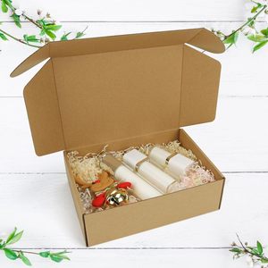 Pharege 6-Gói Vừa Các Tông Hộp Quà Tặng 10x7x3 Inch Màu Nâu <span class=keywords><strong>Tab</strong></span> Khóa Tuck Top Bưu Phẩm Gói Doanh Nghiệp Nhỏ Tái Chế Vật Liệu - Product Image 3