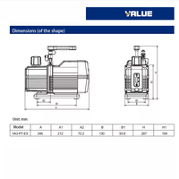 Pompe à vide double étage Value VA3-P7-EX pour systèmes de climatisation et CVC, compatible R12, R22, R32, R134A, 1234yf