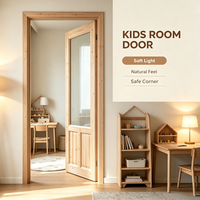 Puerta Interior de Vidrio con Marco Elegante y Material Antimoho para Decoración de Lavandería Urbana
