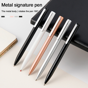 Stylo à bille rotatif multicolores en métal prêt à expédier, 0,5 mm, logo personnalisé gravé, publicité de bureau - Product Image 3