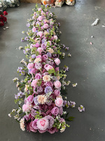C-403 Großhandel Lila Lange Blumen-Girlande Künstliche Blumen Realistische Girlanden Hochzeitsblumen-Design Tischläufer Stoff für Veranstaltungen