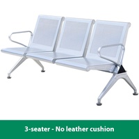 Chaise triple Station d'hôpital Banque Chaise d'attente Chaise d'aéroport Chaise d'attente en acier inoxydable Siège public Infusion
