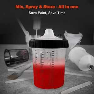 ถ้วยผสมสีพลาสติกใส PE ขนาด 650 มล. ยี่ห้อ <span class=keywords><strong>ROMWE</strong></span> รุ่นใหม่ พร้อมสเกลวัด สำหรับงานซ่อมสีรถยนต์ - Product Image 4