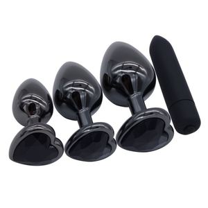 Runyu — masseur Vaginal à perle lisse en métal noir, vibreur <span class=keywords><strong>de</strong></span> fessier, Base anale, godemichet, <span class=keywords><strong>jeux</strong></span> pour adultes - Product Image 1