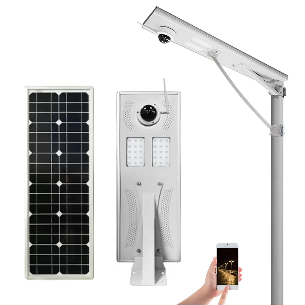 30W güneş sokak ışık güvenlik kamerası 18V/50W Mono GÜNEŞ PANELI yüksek verimlilik ile LiFePo4 pil 12.8V 21AH