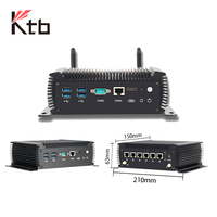 Mini PC industriel KTB-262 Windows OS, calcul en périphérie, 16 Go de RAM, 6 ports LAN, 2 ports COM, sans ventilateur, embarqué, processeur i7