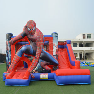 Casa <span class=keywords><strong>de</strong></span> rebote inflable <span class=keywords><strong>de</strong></span> PVC comercial <span class=keywords><strong>Spiderman</strong></span> Moonwalk Jumping Castle con tobogán incluye soplador-Gorila al aire libre para la venta - Product Image 3