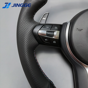 Volante Deportivo de Cuero Perforado para Modelos <span class=keywords><strong>BMW</strong></span> <span class=keywords><strong>340i</strong></span> X3 X4 X5 X6 F10 F16 F30 F32 E46 E60 E90 E91 E70 E71 M3 M4 M5 - Product Image 3