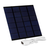 Chargeur solaire USB personnalisé 1,5W 6V en silicium polycristallin, efficacité 19,7%, pour petit téléphone portable, batterie externe, ventilateur solaire