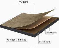 Panneau mural en bois composite PVC économique, durable, décoratif, 100% écologique, résistant à l'eau et au feu