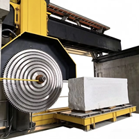 Machine industrielle de découpe de pierre avec lame de scie circulaire diamantée, coupe-pont robuste pour dalles de granit et de marbre