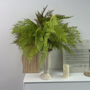 Plante de fougère artificielle 64 cm de haut, simulation réaliste, décoration murale intérieure, verdure en plastique, emballage individuel - Product Image 2