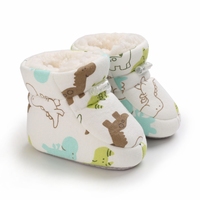 Dropshipping Shopify Fulfillment Agent 2025 hiver nouveau-né doux thermique dessin animé imprimé bébé bottes de neige pour les tout-petits
