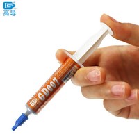 4 pièces Poids net 7 grammes Gris GD007 Pâte de graisse thermoconductrice Composés dissipateurs thermiques pour CPU LED Seringue Emballage