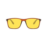 Lunettes anti-lumière bleue personnalisées ODM, monture carrée, verres teintés bleu-jaune, pour bureau, ordinateur, jeux vidéo, adaptées à toutes les formes de visage