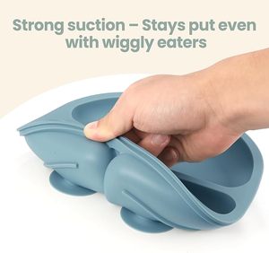 Juego de Alimentación para Bebés de Silicona de Grado Alimenticio Libre de BPA, Juego de 6 Platos y Cucharas para Bebé con Succión - Product Image 6