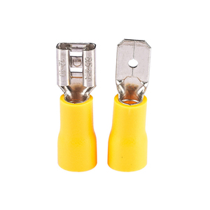 FDD2-250 Bornes à fourche femelles pré-isolées, à ressort, à brancher, en laiton/nickelé, PVC+laiton - Product Image 4