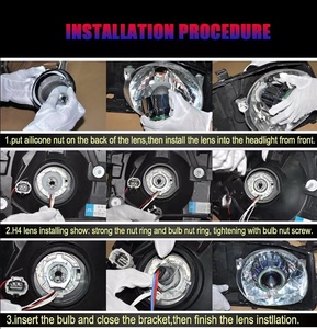 2.5 inch siêu sáng <span class=keywords><strong>80W</strong></span> 8000LM 6000K <span class=keywords><strong>LED</strong></span> ống kính máy chiếu cắm chơi đèn pha trang bị thêm <span class=keywords><strong>Kit</strong></span> cho A4 A3 A1 mô hình chiếu sáng tập trung - Product Image 5