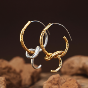 Boucles d'oreilles créoles en acier inoxydable 316L plaqué or PVD, durables et résistantes, boucles d'oreilles pendantes tendance - Product Image 3
