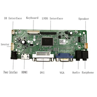 Kit de Ensamblaje de Pantalla LED LCD para Portátil con Placa Controladora DVI VGA, Accesorios para Monitor, para Reacondicionamiento de Portátiles