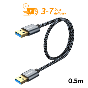 สายชาร์จข้อมูล USB ความเร็วสูง 5Gbps แบบถักไนลอน SUNGUY 0.5 ม. ขายส่งจากโรงงาน - Product Image 1