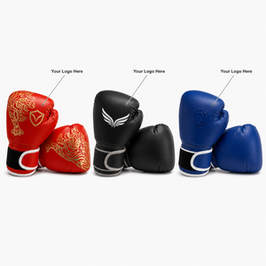 Gants <span class=keywords><strong>de</strong></span> <span class=keywords><strong>boxe</strong></span> en cuir PU personnalisés avec logo OEM, fermeture auto-agrippante, entraînement, sparring, 8-16 oz, hommes, femmes, Muay Thai, Kickboxing, MMA - Product Image 6