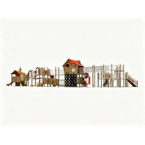 Toboggan combiné <span class=keywords><strong>en</strong></span> <span class=keywords><strong>bois</strong></span> résistant aux intempéries, équipement <span class=keywords><strong>de</strong></span> jeu écologique et non toxique <span class=keywords><strong>pour</strong></span> les aires <span class=keywords><strong>de</strong></span> <span class=keywords><strong>jeux</strong></span> communautaires dans les cours arrière - Product Image 3