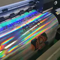 Bán Hot Sinh Thái Dung Môi Cầu Vồng Holographic Laser In Ấn Tự Dính Vinyl Phun Phim Quảng Cáo