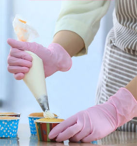 ニトリルピンク使い捨て手袋100カウントXSラテックスフリービニールグローブ女性キッズパウダーフリー家庭用クリーニングサロンビューティーグローブ - Product Image 5