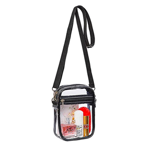 Transparent Crossbody Bag PVC Plastic Stadium Approved Clear Purse Bag for Concerts Sports Events
