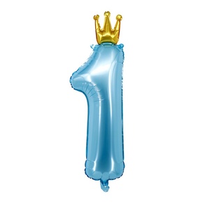 Palloncino in pellicola di alluminio digitale blu perla da 36 pollici per il primo <span class=keywords><strong>compleanno</strong></span> del bambino - Product Image 2