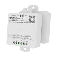 Controlador LED SP535E PWM RGBCCT IoT con Wifi, APP, Alexa, Google Home, 5050 FCOB BT, regulador de intensidad PWM para tiras de luz, DC 5-24V, 5 canales