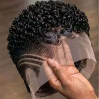 Perruque Pixie Cut en Cheveux Humains, Full Lace, Sans Colle, Prête à Porter, Cheveux Birmans Bruts pour Femmes Noires, Fournisseur en Gros
