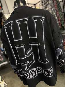 Camiseta de Manga Larga Personalizada de Algodón Yingling con Logotipo de Diamantes de Imitación para Hombre, Corte Holgado, Impresión DTG - Product Image 4