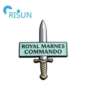 Factory Manufacturer <strong>UK</strong> Classic Marine Pin Brooch Custom Enamel Royal Marines Commando Dagger Lapel Pin Badge - Product Image 3