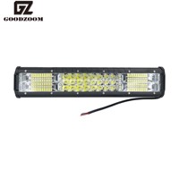 GOODZOOM Barre lumineuse LED 12V 24V, projecteurs de travail LED tout-terrain, barre LED spot pour tracteurs, camions et poids lourds