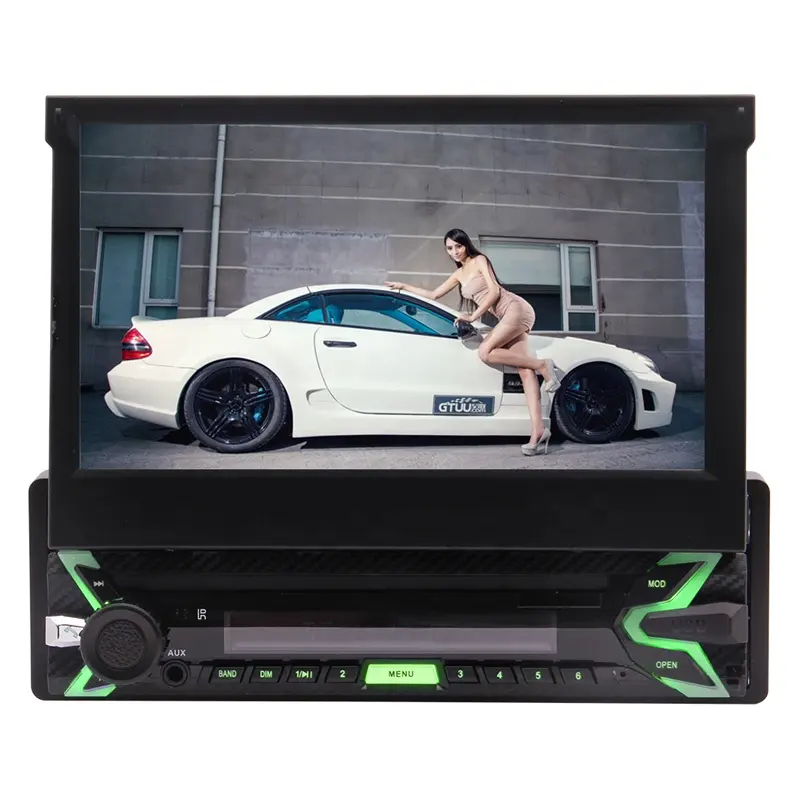 Android 10.0 7 inch Single Din Multimedia Car Stereo DetachablePanel GPS Navigation Radio Support WIFI