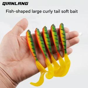 12cm 5,5G cola rizada cebo suave alto rendimiento señuelo de pesca al por mayor cebo de pesca reflectante - Product Image 3