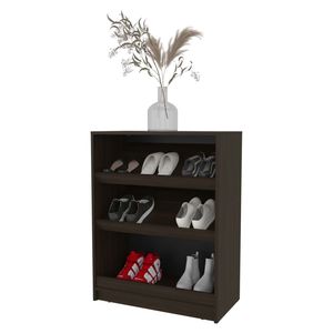 Open Storage Wengue Shoe Rack Elegant <b>Bookcases</b> & Bookshelves - Product Image 3
