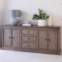 Vente directe d'usine, buffet en bois massif de style rustique américain, armoire de rangement pour salon et salle à manger, personnalisable