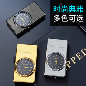 Lighter With Quartz Watch <b>Clock</b> Portable Butane Windproof Business Gifts Multiple Colors Available - Product Image 2