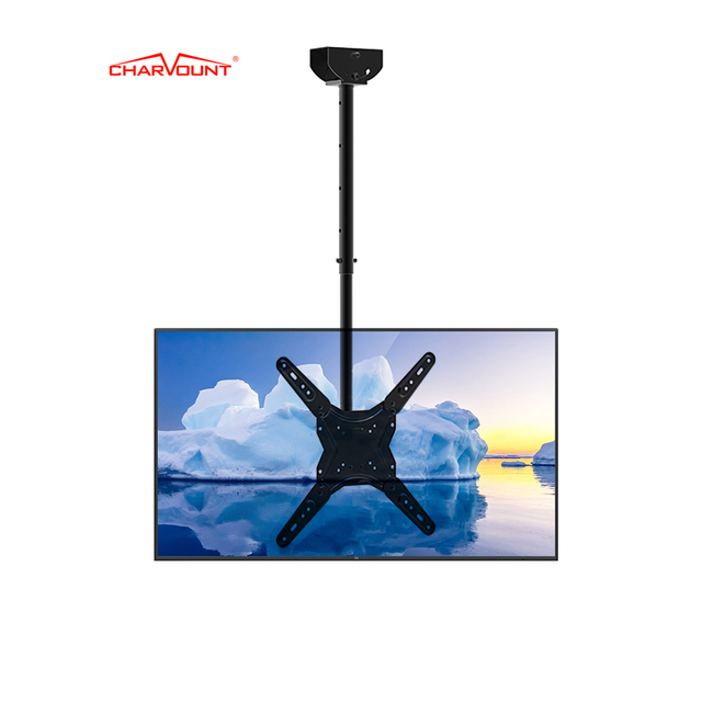 Charmount Full Motion LCD 360 Degree Max VESA 400*400mm Swivel Ceiling Drop Down TV Lift Bracket 360 Rotating TV Wall Mount