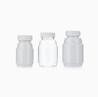 Flacon en plastique PET de qualité alimentaire de 250 ml, vide, pour pilules, vitamines, compléments alimentaires, comprimés, médicaments, avec bouchon de sécurité enfant.