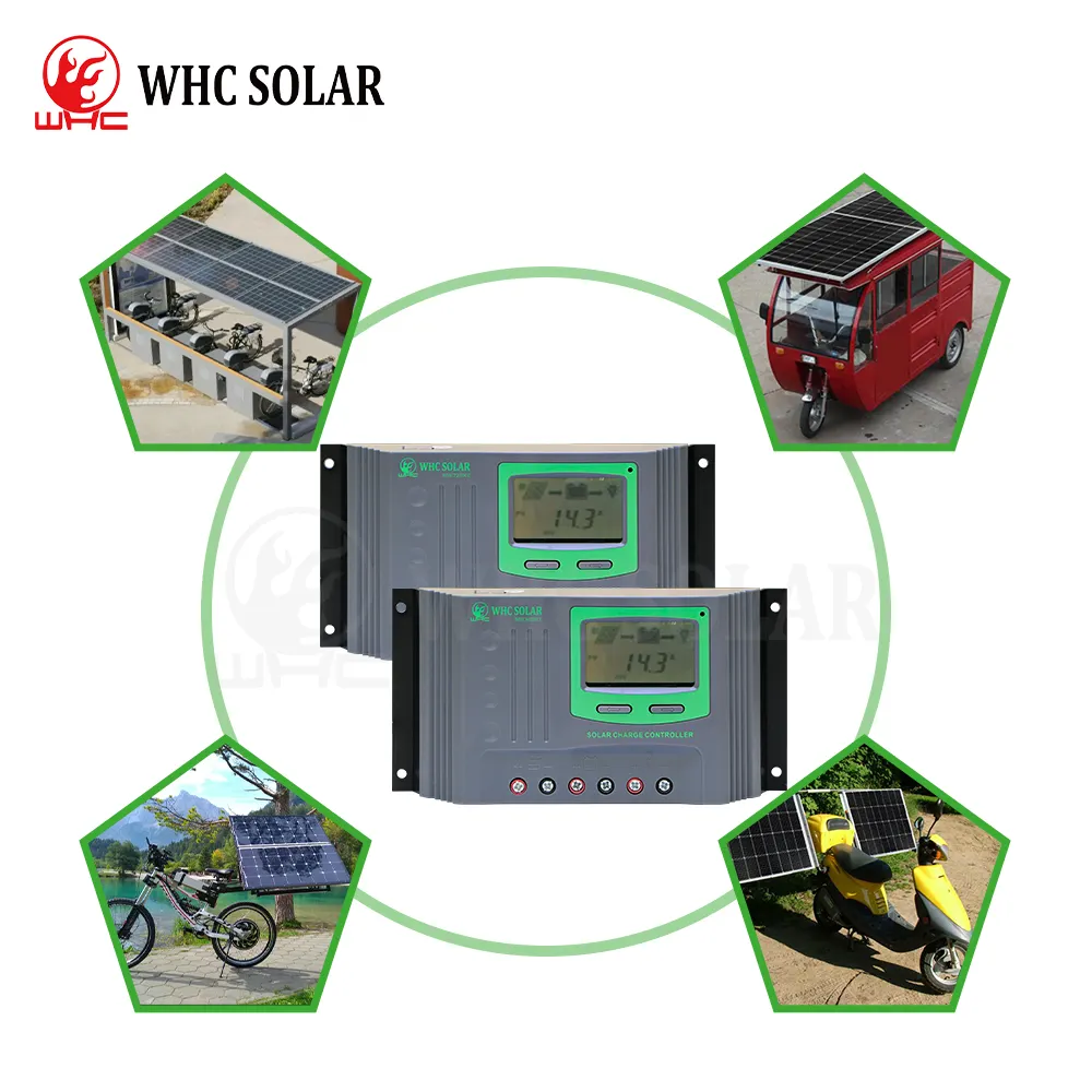 WHC PWM güneş şarj regülatörü 60V/72V anma gerilimi 20A LCD ekran GÜNEŞ PANELI denetleyicisi için elektrikli üç tekerlekli bisiklet