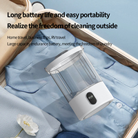 Mini-laveuse portable Hxtc88 pour chaussettes, sous-vêtements et vêtements de bébé, nettoyage en profondeur, rechargeable USB 4000 mAh