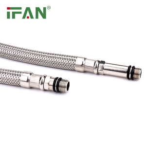 IFAN 공장 도매 화장실 세면대 물 유입 호스 금속 유연한 배관 호스 스테인리스 스틸 브레이디드 호스 - Product Image 3