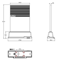 Lampu Menara Sinyal ONN M4P Bodi Akrilik Logo Dapat Disesuaikan Alas Aluminium Alloy Dapat Dilipat dengan Buzzer hingga 85db AC/DC Sertifikat CE